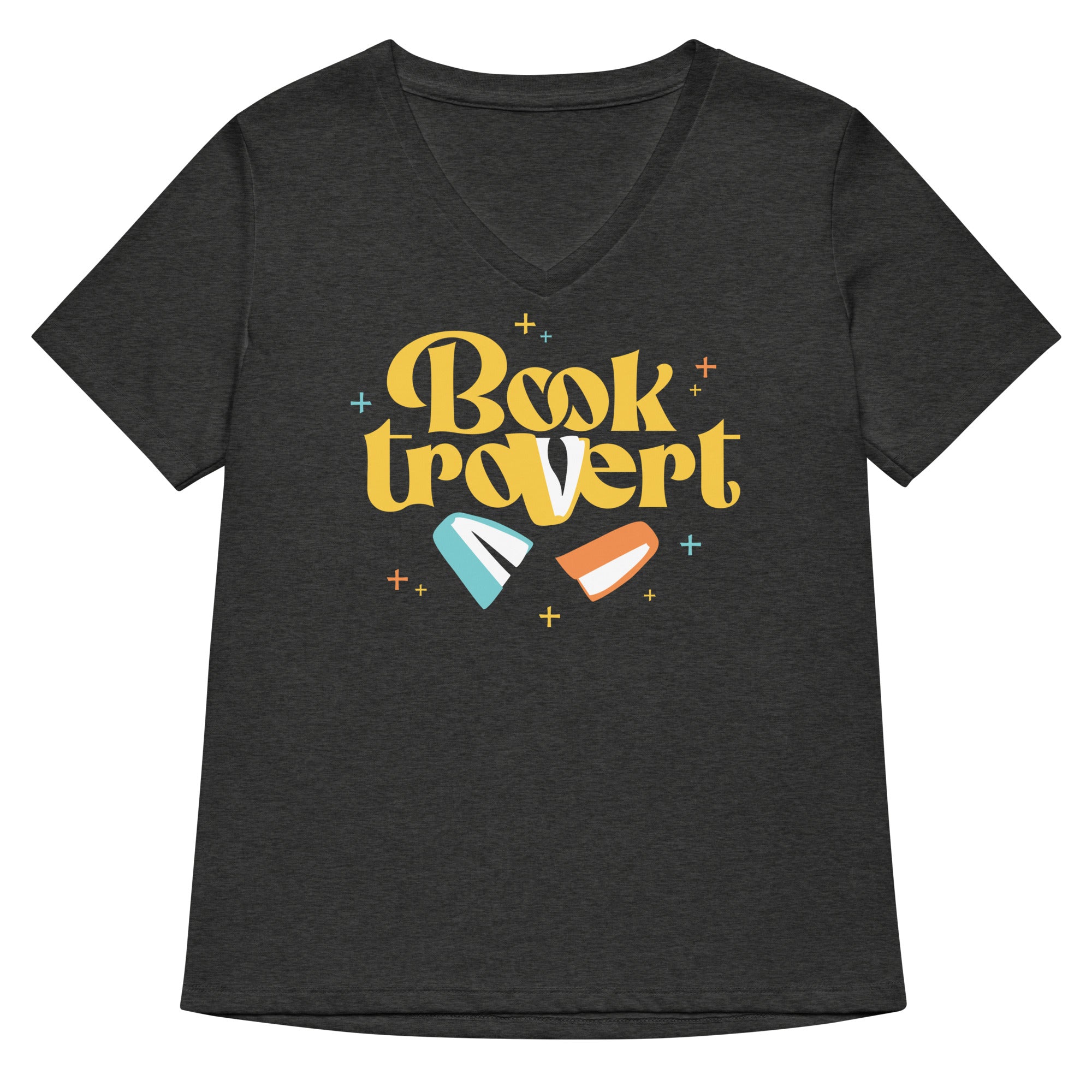Booktrovert Women's V-Neck Tee