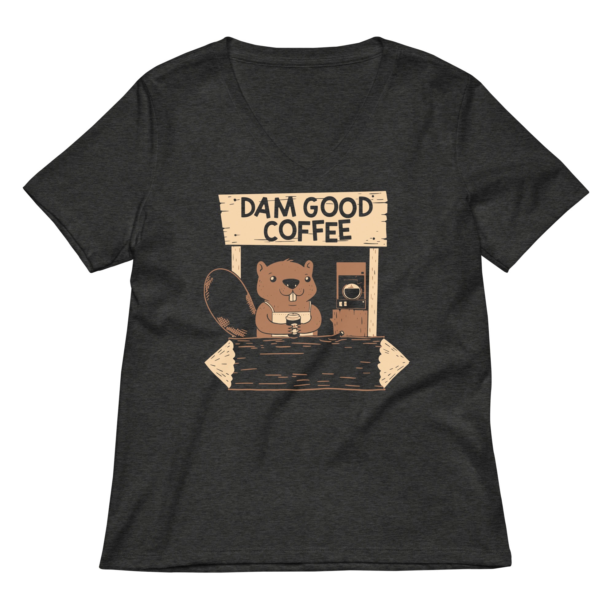 Dam Good Coffee Women's V-Neck Tee