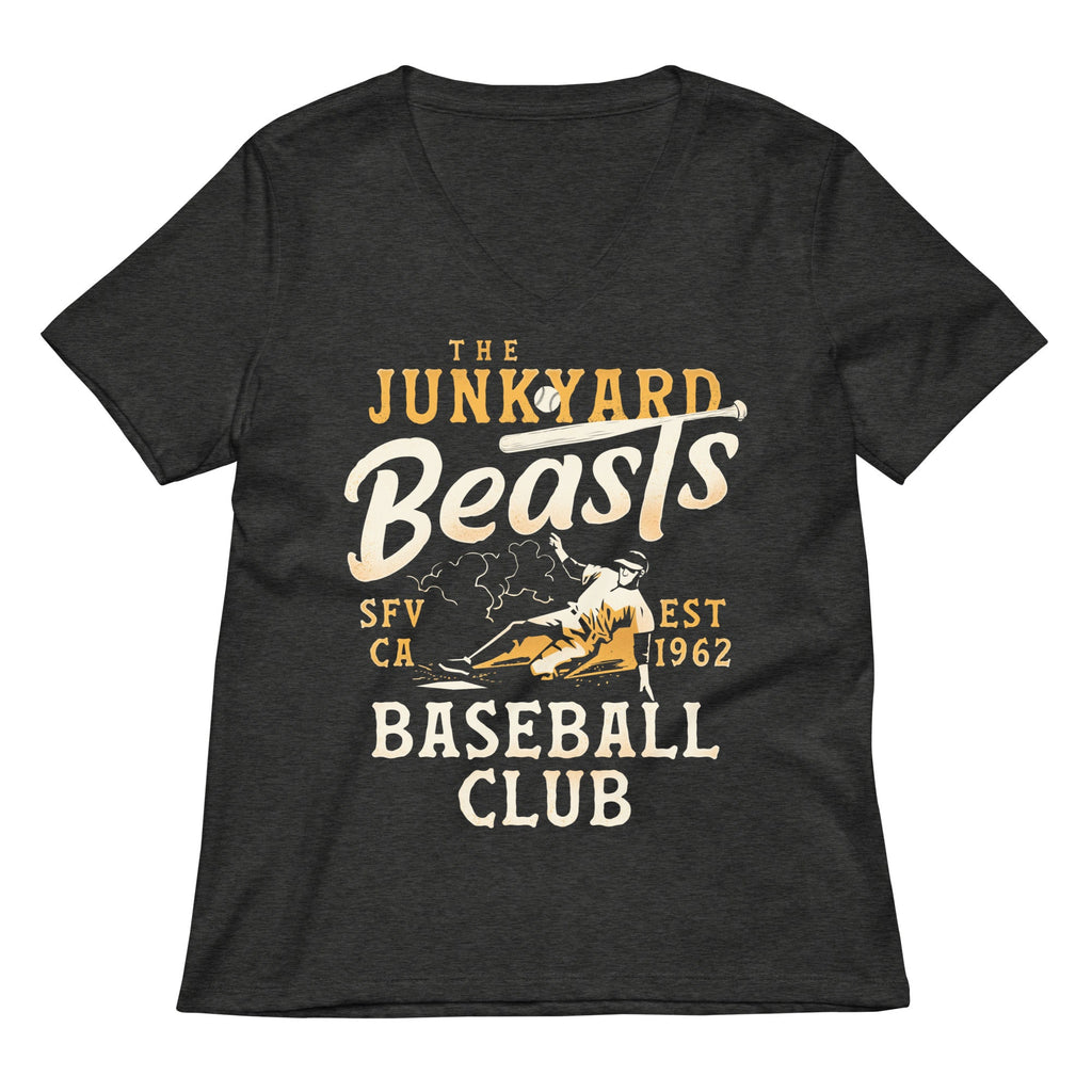 Junkyard Beasts Baseball Club Women's V-Neck Tee