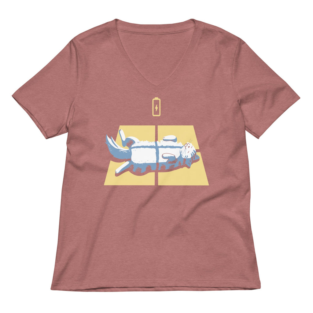 Solar Charging Women's V-Neck Tee