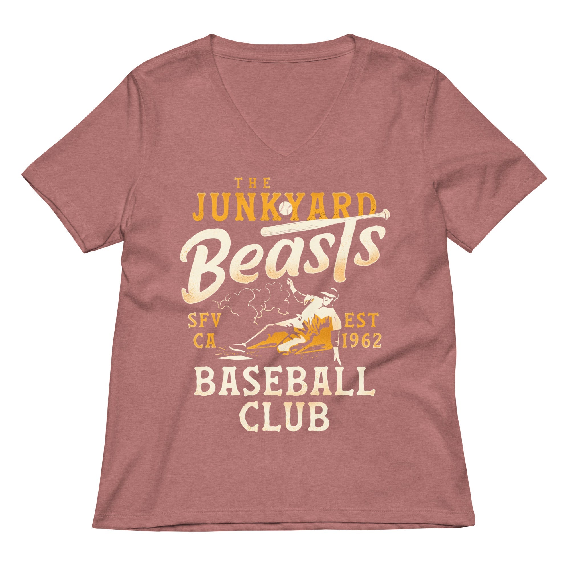 Junkyard Beasts Baseball Club Women's V-Neck Tee