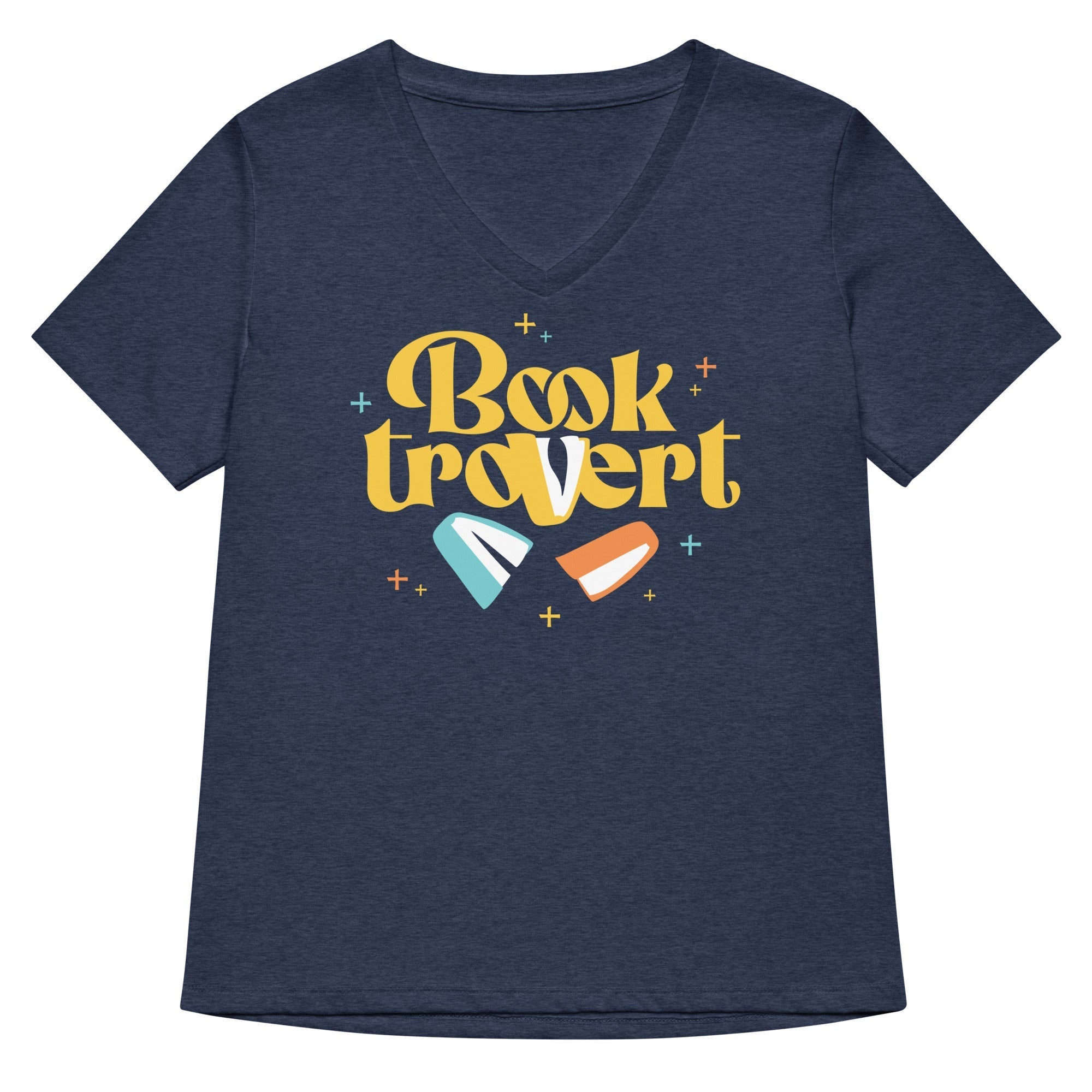 Booktrovert Women's V-Neck Tee