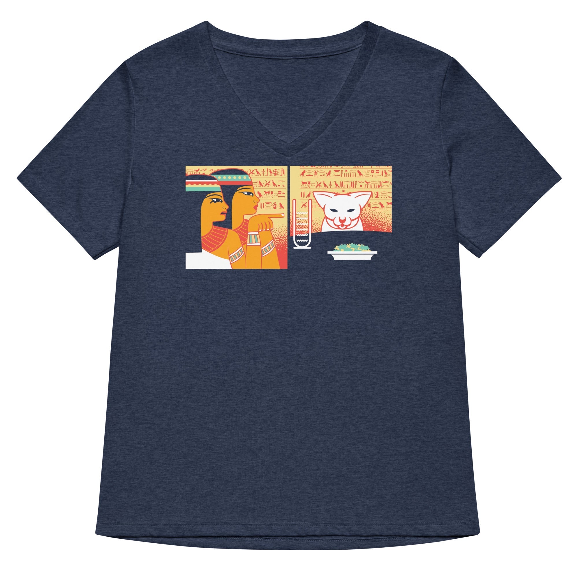 Egyptian Cat Women's V-Neck Tee