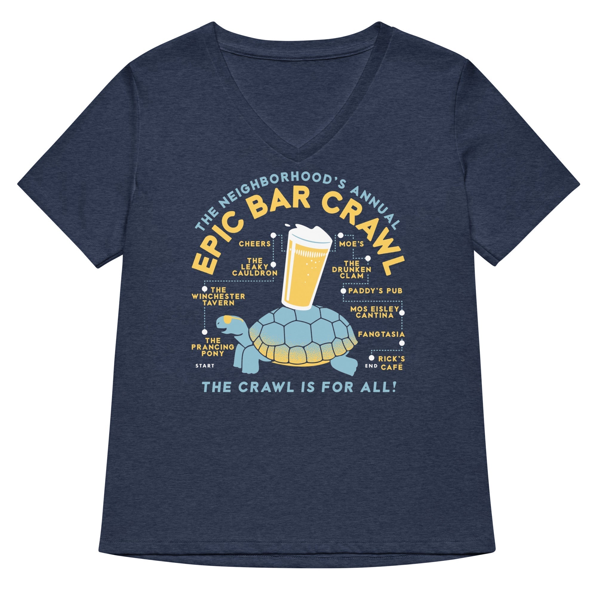 Epic Bar Crawl Women's V-Neck Tee
