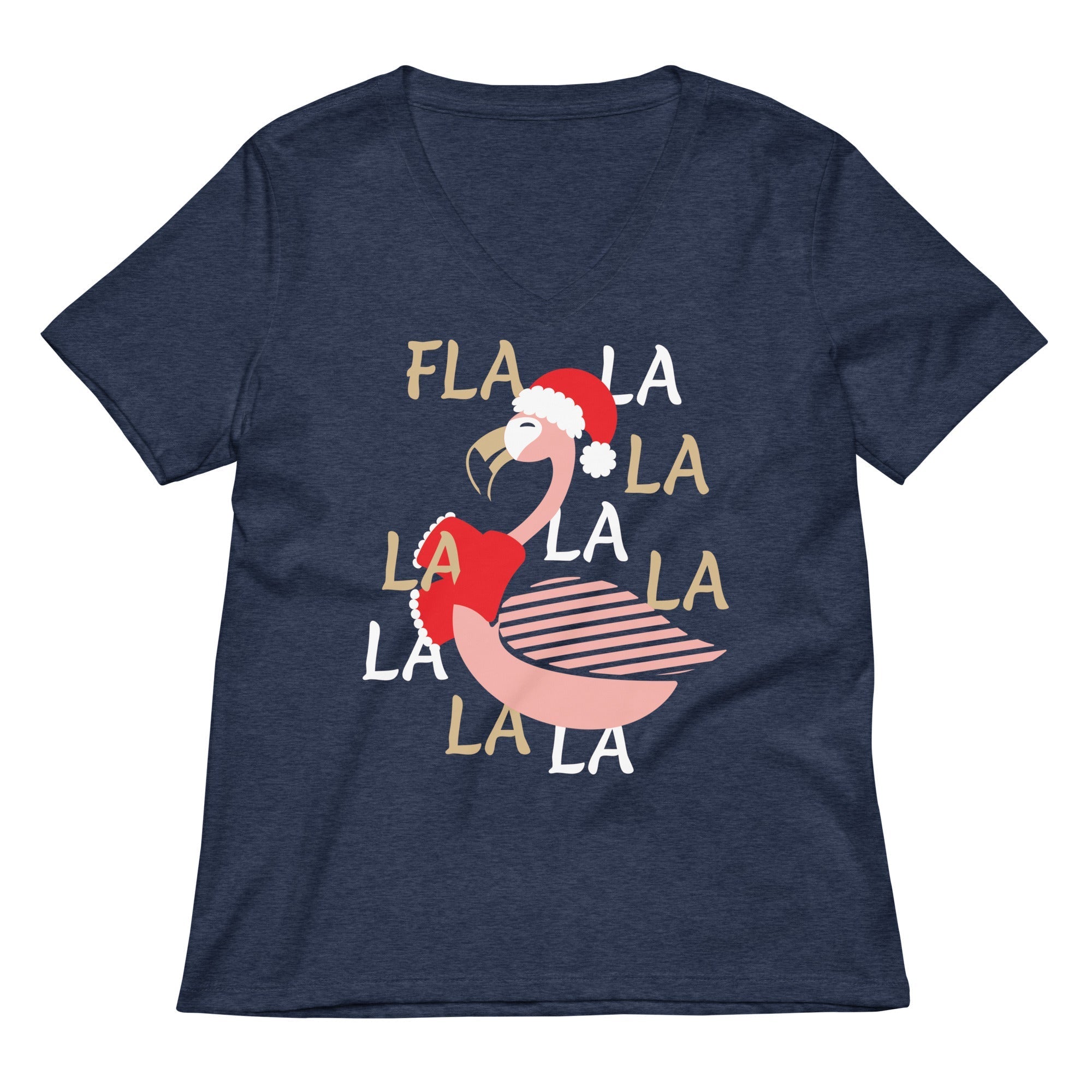 Fla La La Lamingo Women's V-Neck Tee