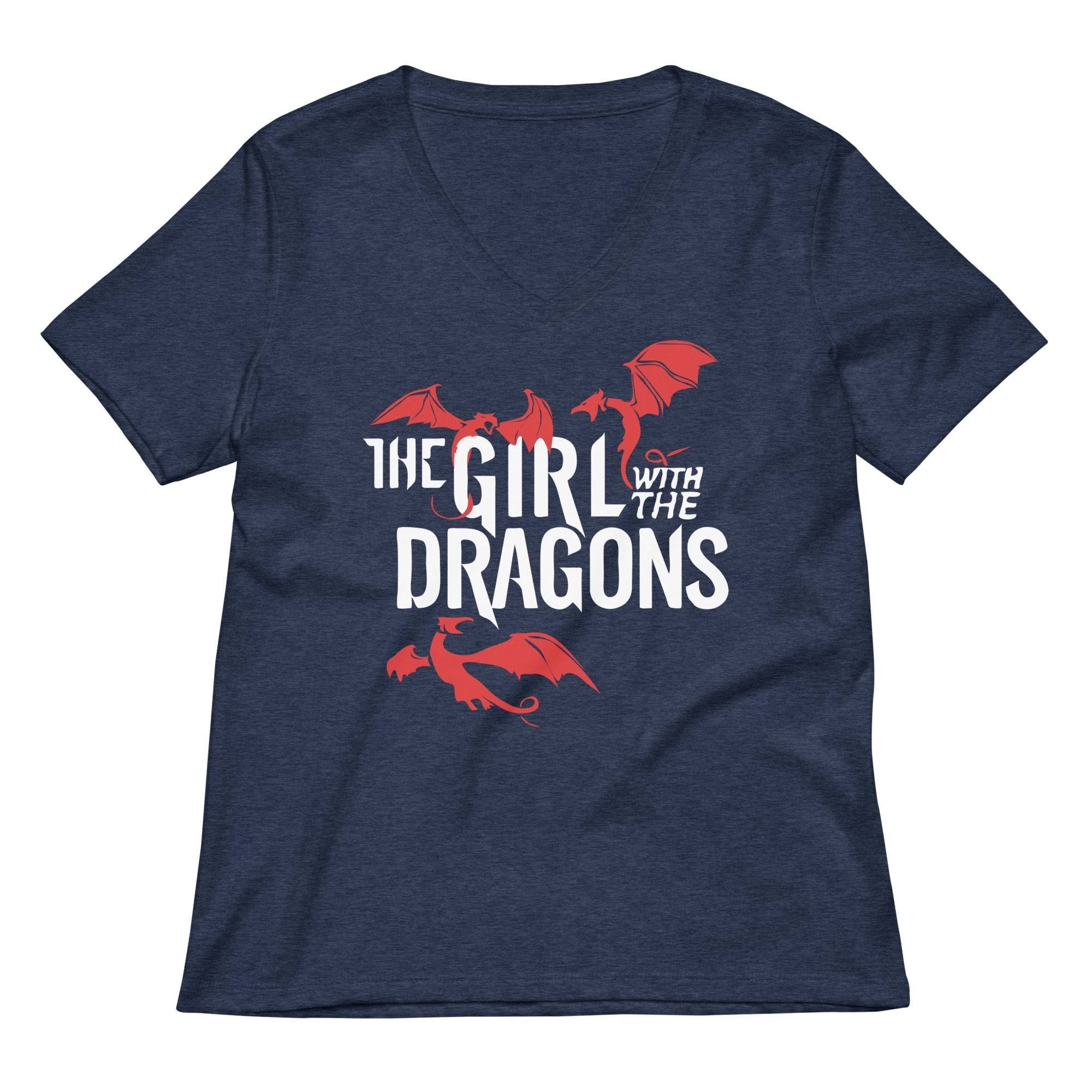 The Girl With The Dragons Women's V-Neck Tee
