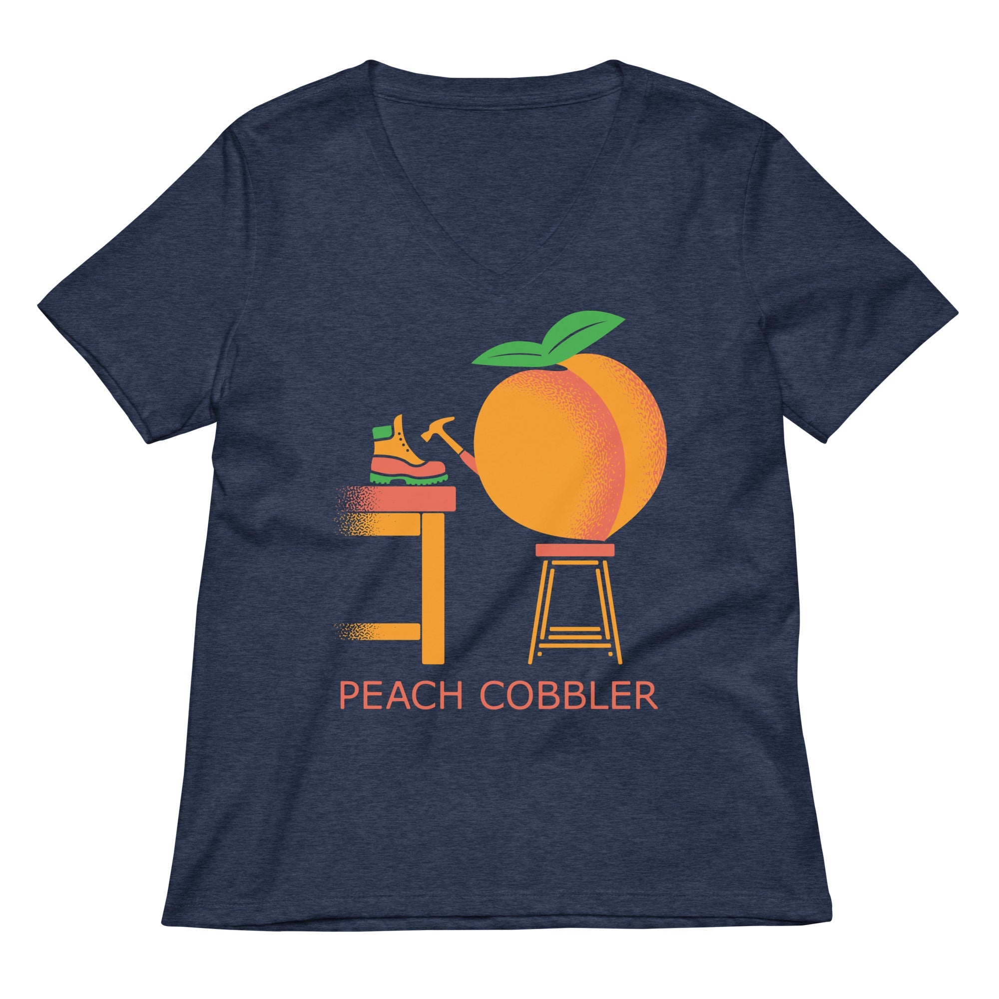 Peach Cobbler Women's V-Neck Tee