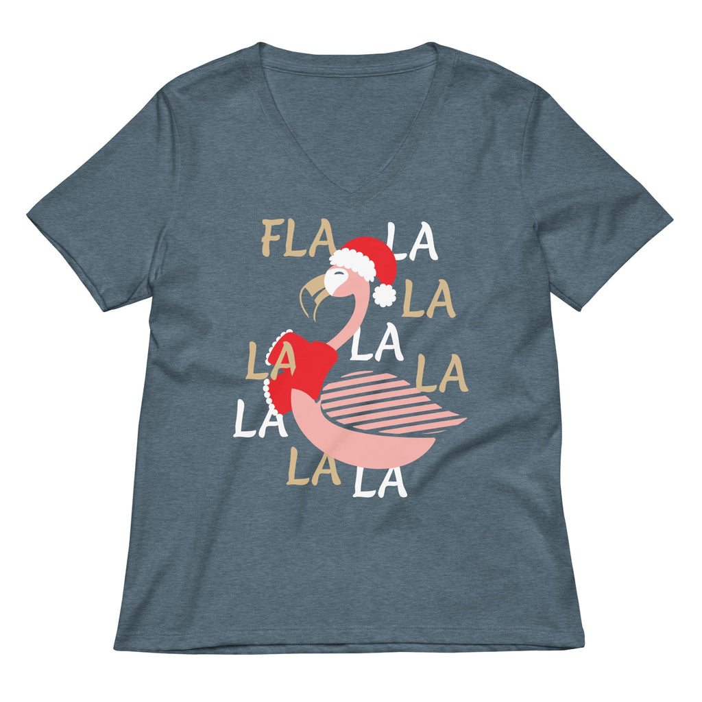 Fla La La Lamingo Women's V-Neck Tee