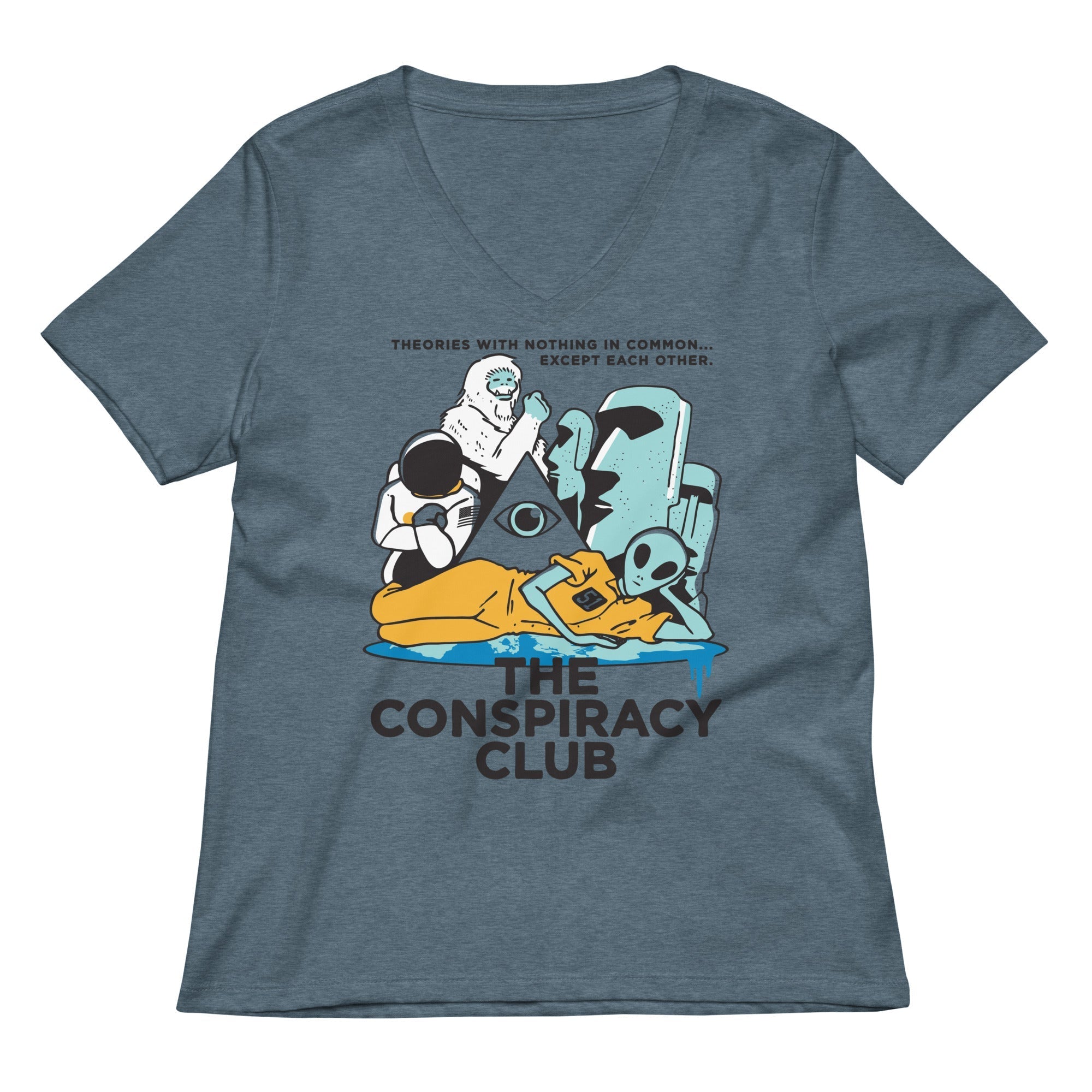The Conspiracy Club Women's V-Neck Tee