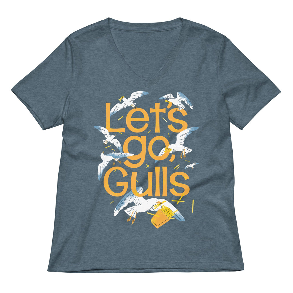 Let's Go, Gulls Women's V-Neck Tee