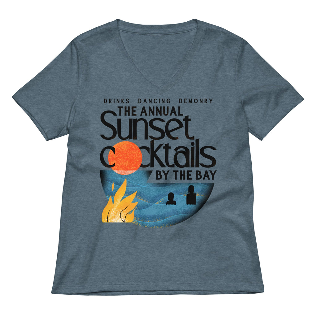 The Annual Sunset Cocktails By The Bay Women's V-Neck Tee