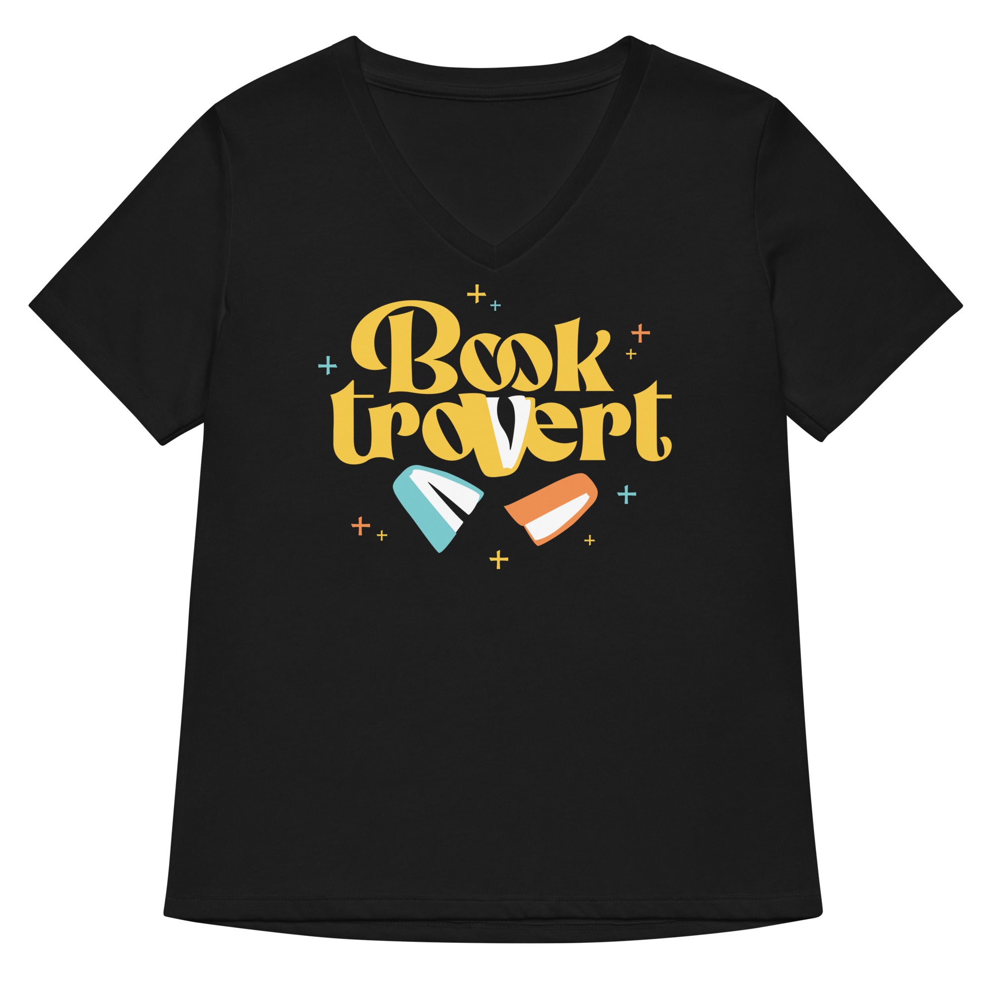 Booktrovert Women's V-Neck Tee