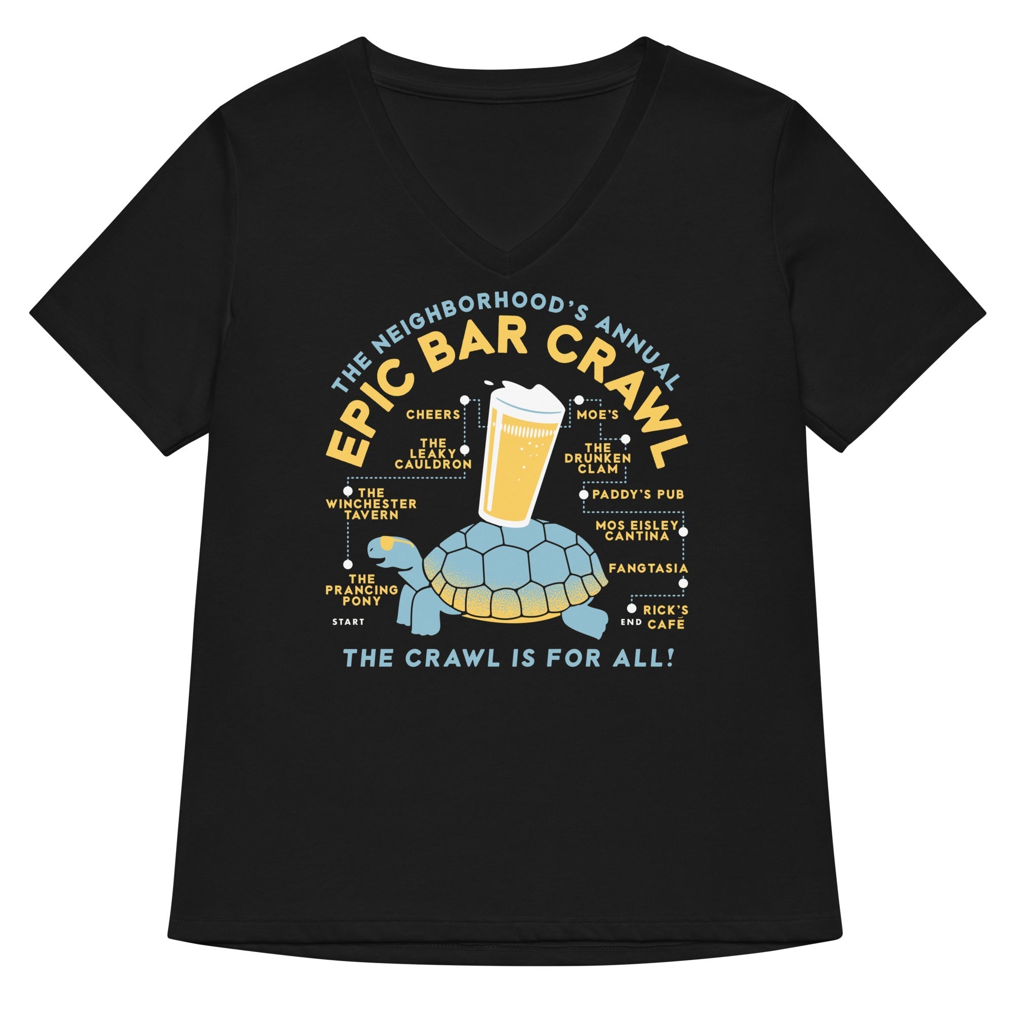 Epic Bar Crawl Women's V-Neck Tee