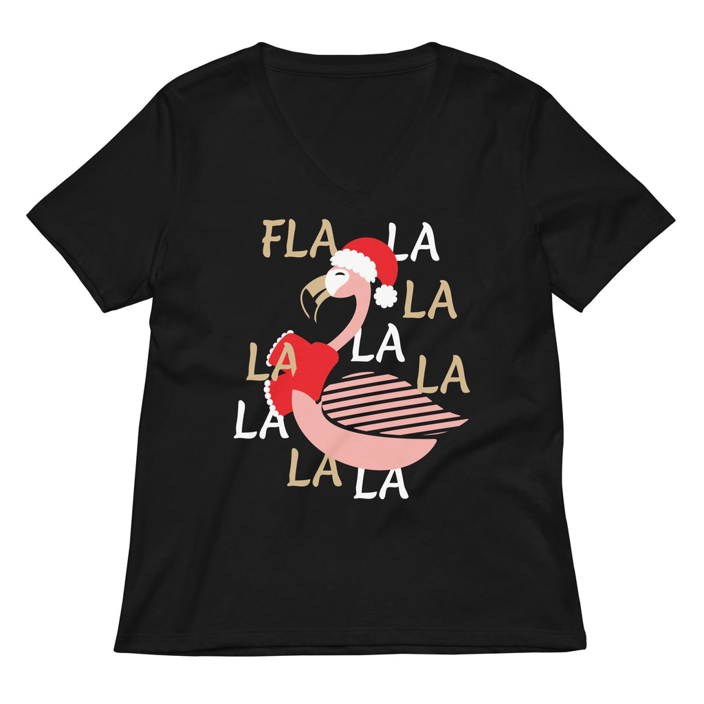 Fla La La Lamingo Women's V-Neck Tee