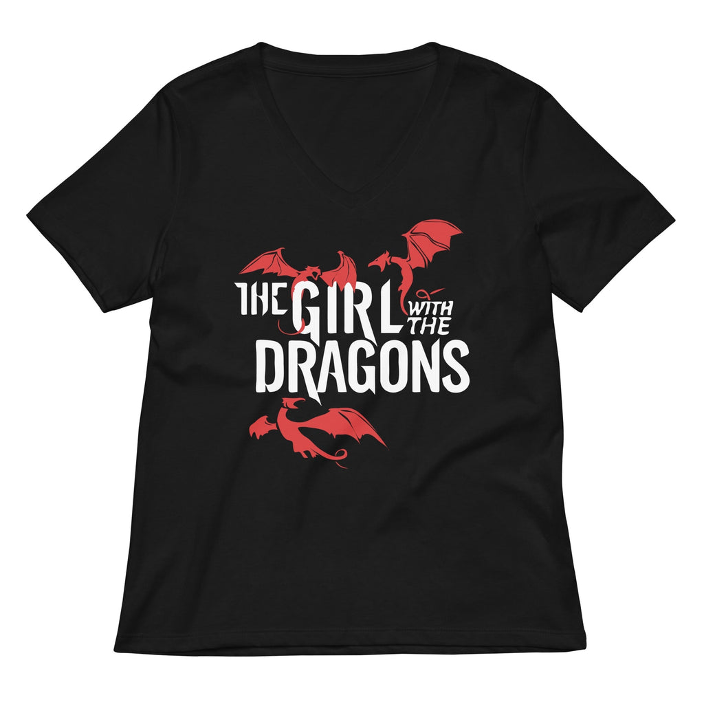 The Girl With The Dragons Women's V-Neck Tee