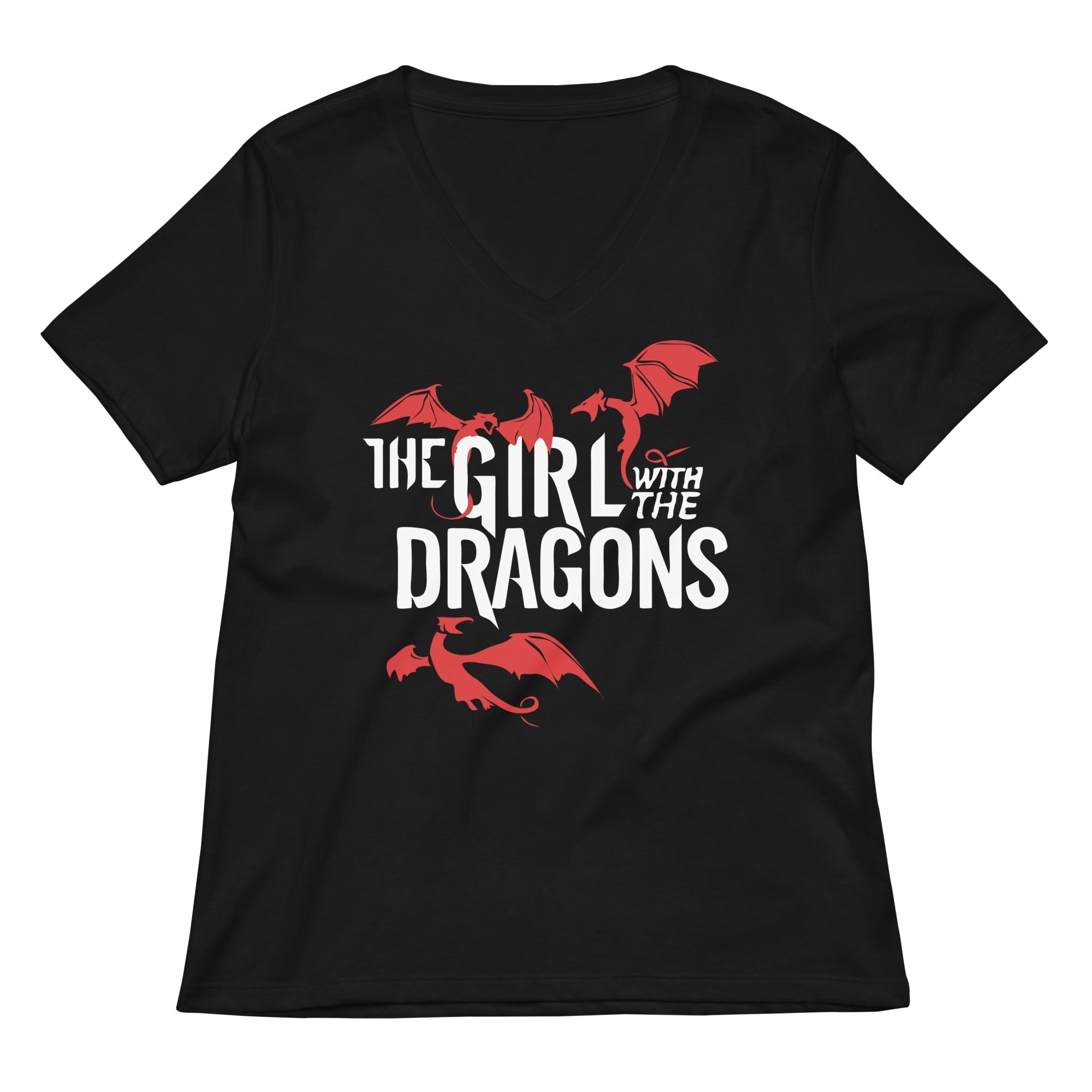 The Girl With The Dragons Women's V-Neck Tee