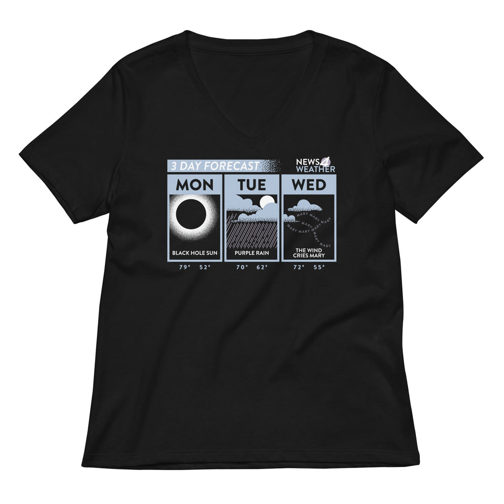 3 Day Forecast Women's V-Neck Tee