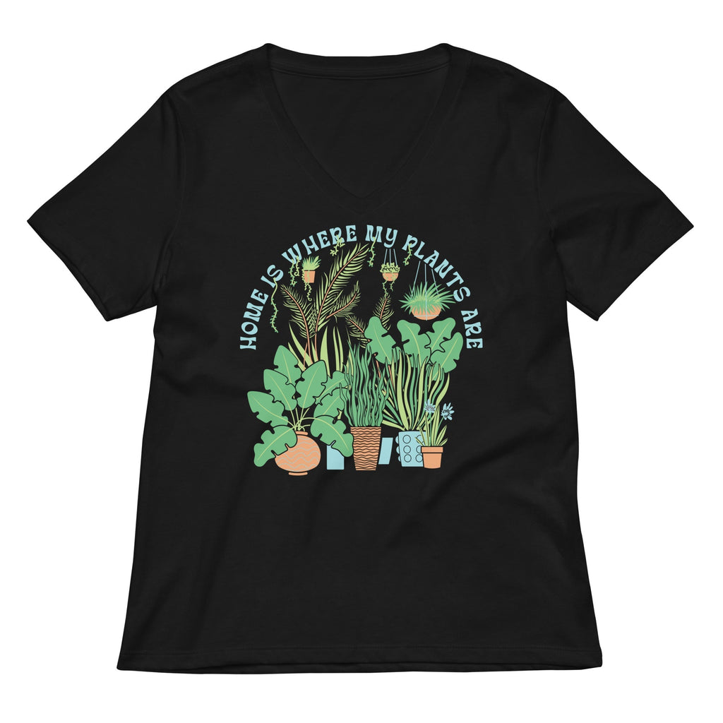 Home Is Where The Plants Are Women's V-Neck Tee