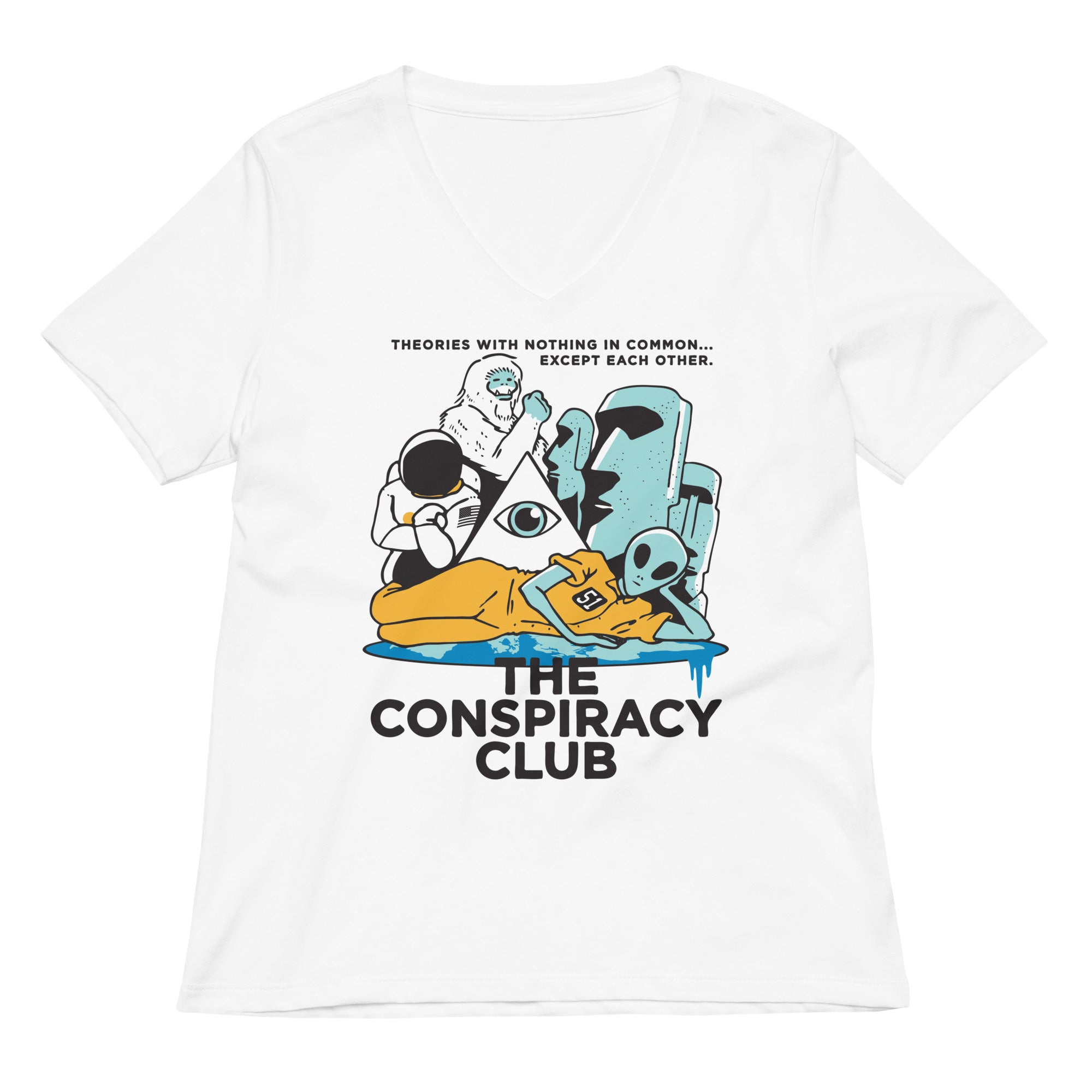 The Conspiracy Club Women's V-Neck Tee