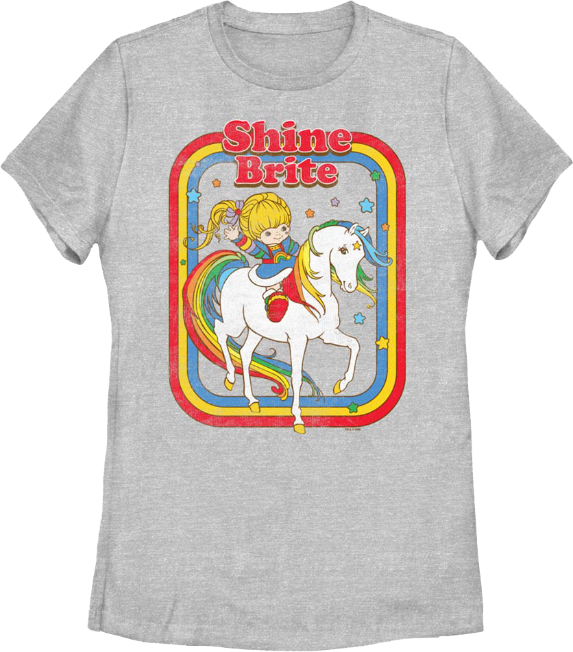 Womens Retro Shine Brite Colorful Frame Rainbow Brite Shirt Hoodie, Sweatshirt | CiraTrend.com (Image 1)