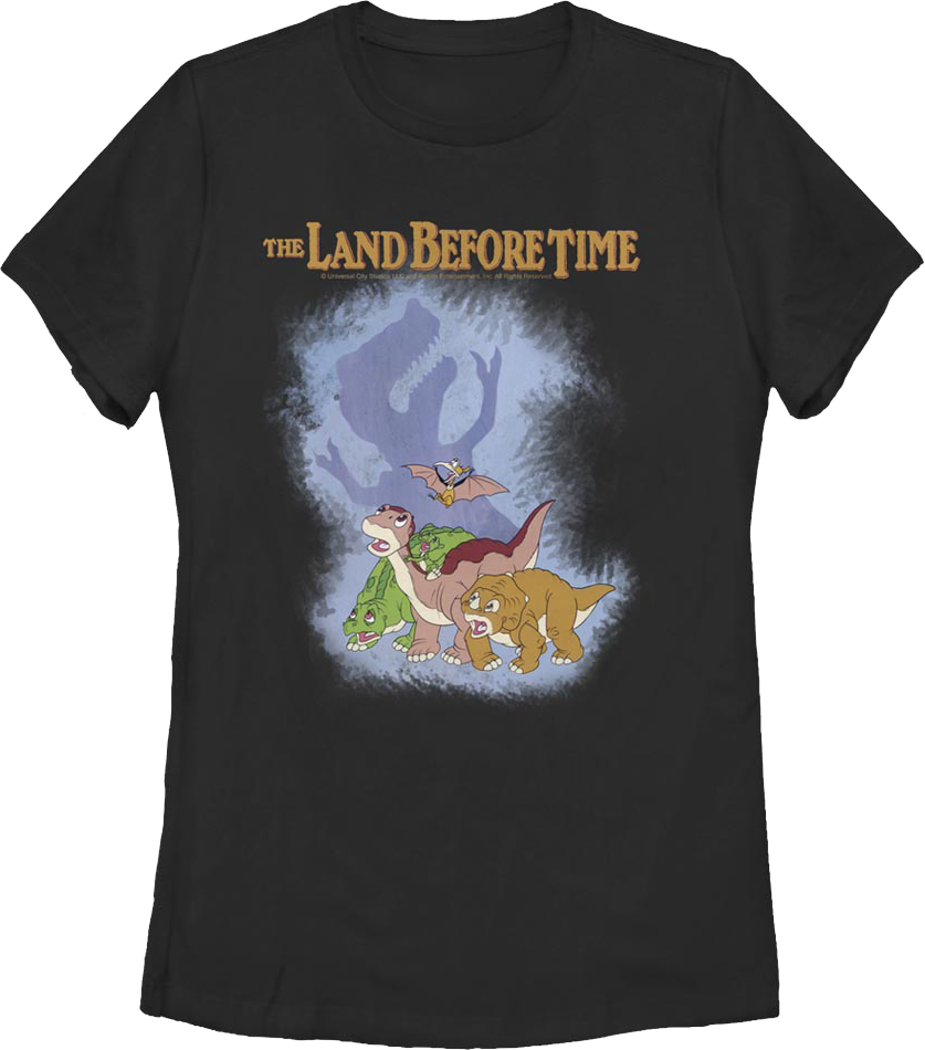 Womens Sharptooth Shadow Land Before Time Shirt Hoodie, Sweatshirt | CiraTrend.com (Image 1)