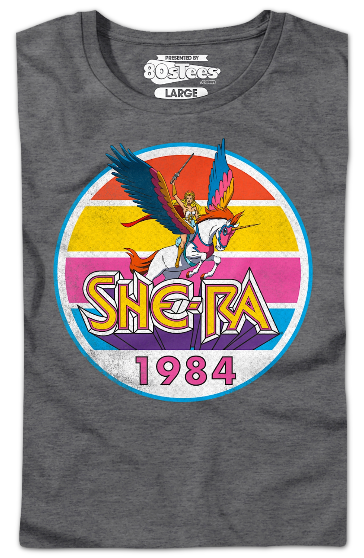 Womens She-Ra Vintage 1984 Stripes Masters of the Universe Shirt Hoodie, Sweatshirt | CiraTrend.com (Image 2)