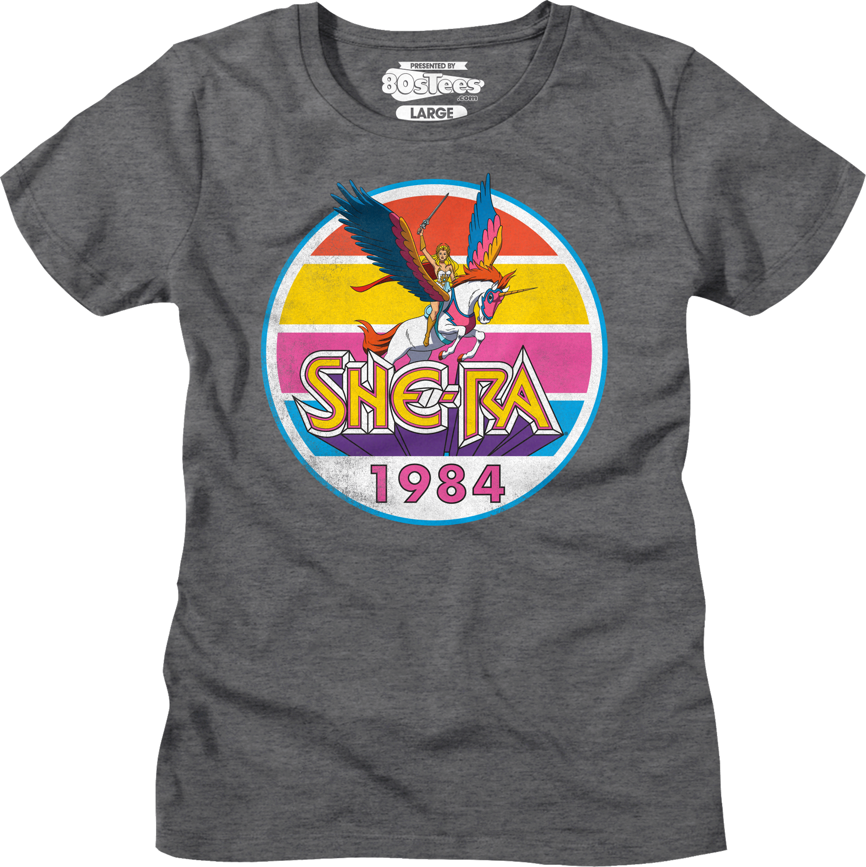Womens She-Ra Vintage 1984 Stripes Masters of the Universe Shirt Hoodie, Sweatshirt | CiraTrend.com (Image 1)