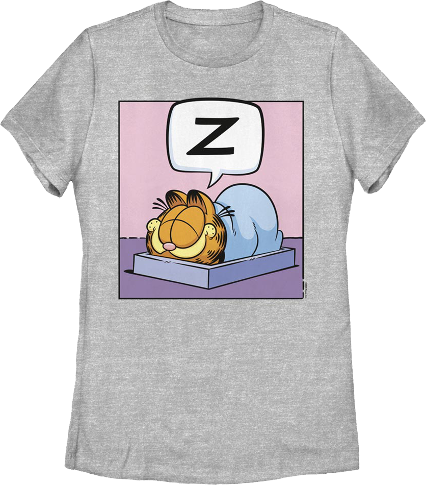 Womens Sleeping Garfield Shirt Hoodie, Sweatshirt | CiraTrend.com (Image 1)
