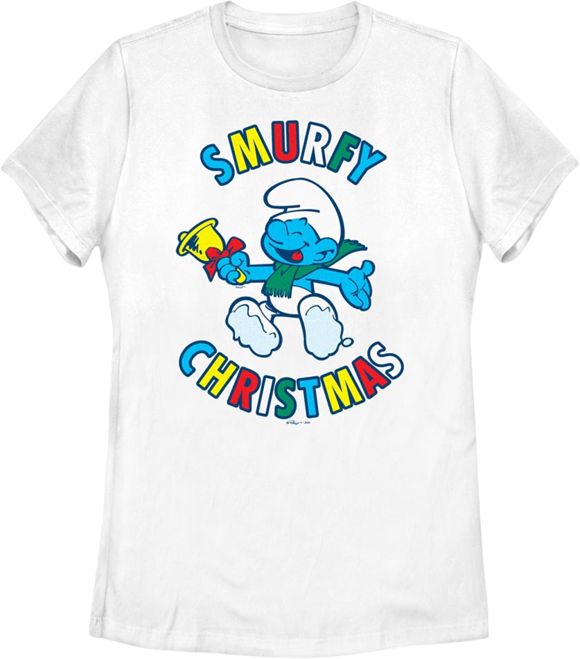 Womens Smurfy Christmas Smurfs Shirt Hoodie, Sweatshirt | CiraTrend.com (Image 1)