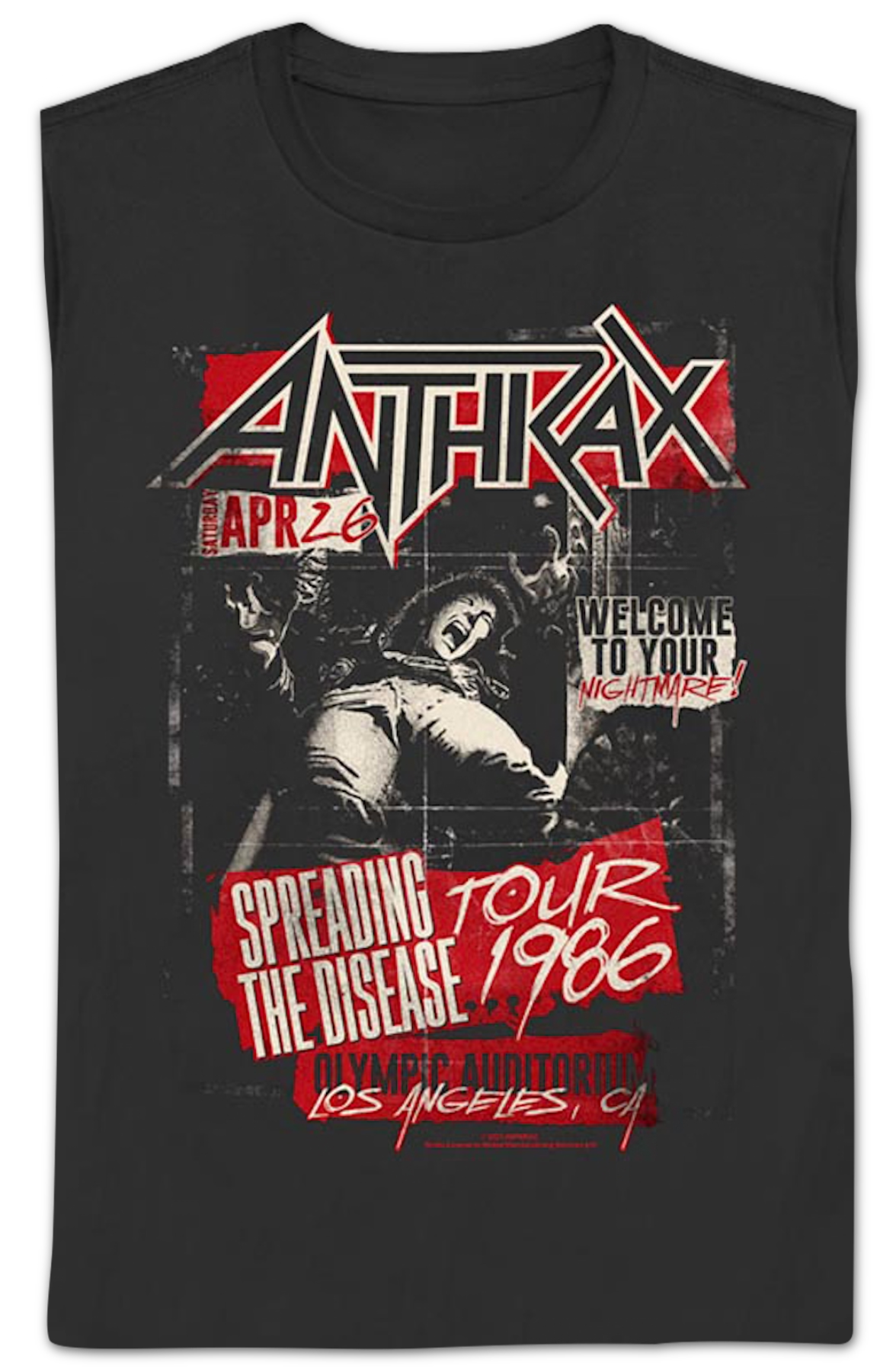 Womens Spreading The Disease Tour 1986 Anthrax Shirt Hoodie, Sweatshirt | CiraTrend.com (Image 2)
