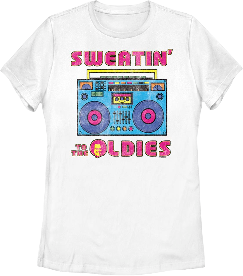 Womens Sweatin' To The Oldies Boombox Richard Simmons Shirt Hoodie, Sweatshirt | CiraTrend.com (Image 1)