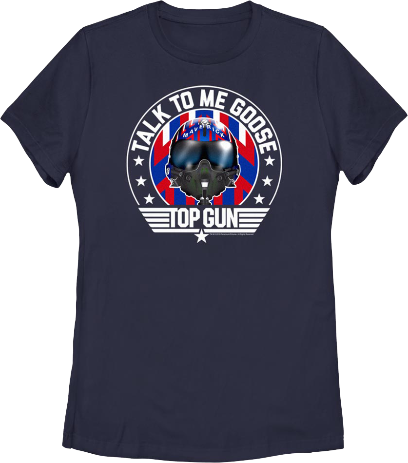 Womens Talk To Me Goose Helmet Top Gun Shirt Hoodie, Sweatshirt | CiraTrend.com (Image 1)