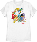 Womens White The Gang's All Here Rainbow Brite Shirt Hoodie, Sweatshirt | CiraTrend.com (Image 1)