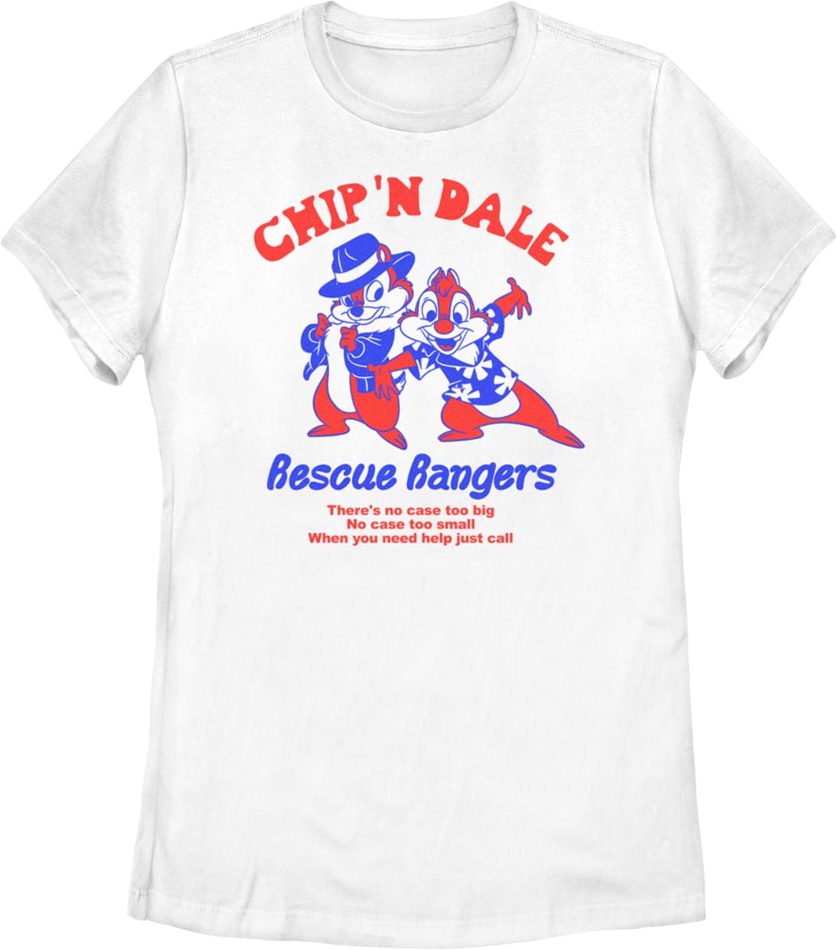 Womens There's No Case Too Big Chip 'n Dale Rescue Rangers Shirt Hoodie, Sweatshirt | CiraTrend.com (Image 1)