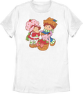 Womens Three Friends Strawberry Shortcake Shirt Hoodie, Sweatshirt | CiraTrend.com (Image 1)
