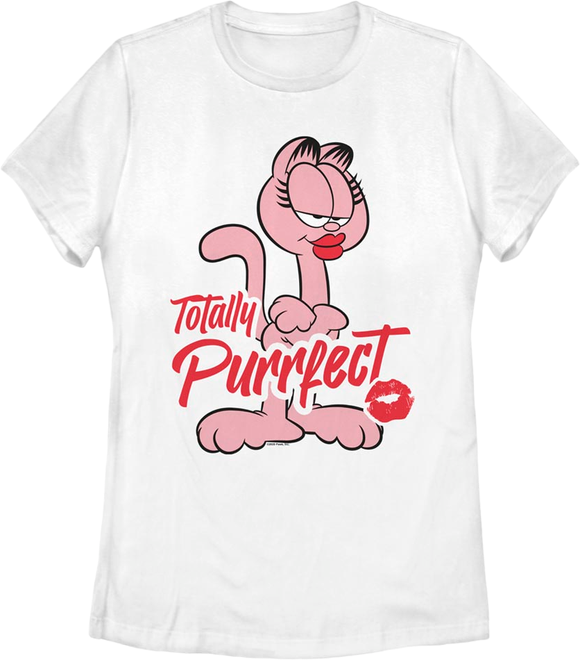 Womens Totally Purrfect Garfield Shirt Hoodie, Sweatshirt | CiraTrend.com (Image 1)