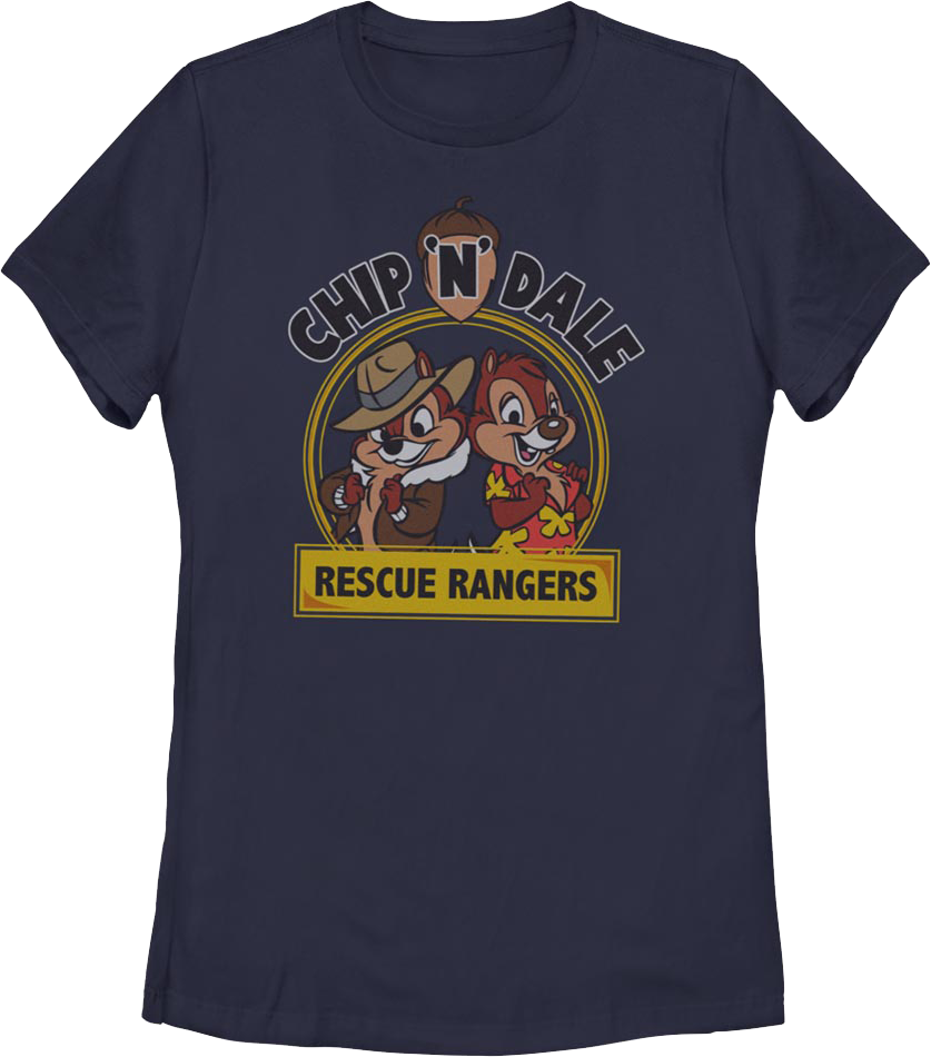 Womens Vintage Logo Chip 'n Dale Rescue Rangers Shirt Hoodie, Sweatshirt | CiraTrend.com (Image 1)