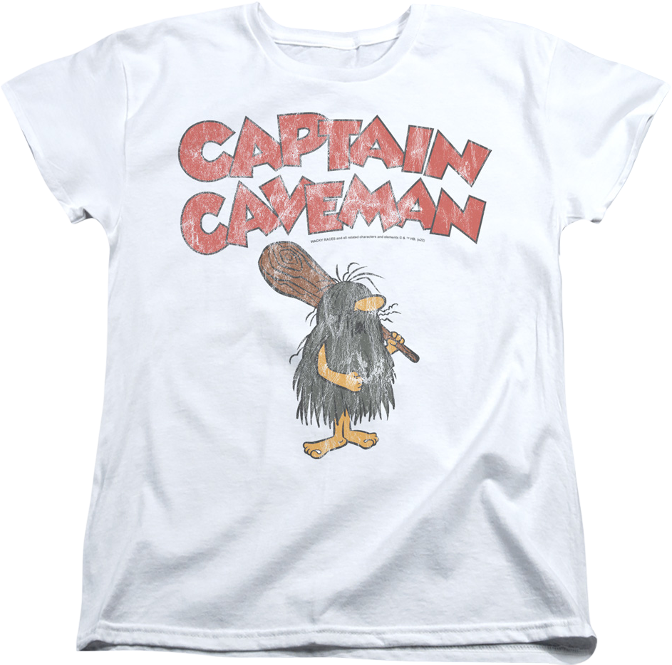 Womens Vintage White Captain Caveman Shirt Hoodie, Sweatshirt | CiraTrend.com (Image 1)