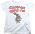 Womens Vintage White Captain Caveman Shirt Hoodie, Sweatshirt | CiraTrend.com (Image 1)