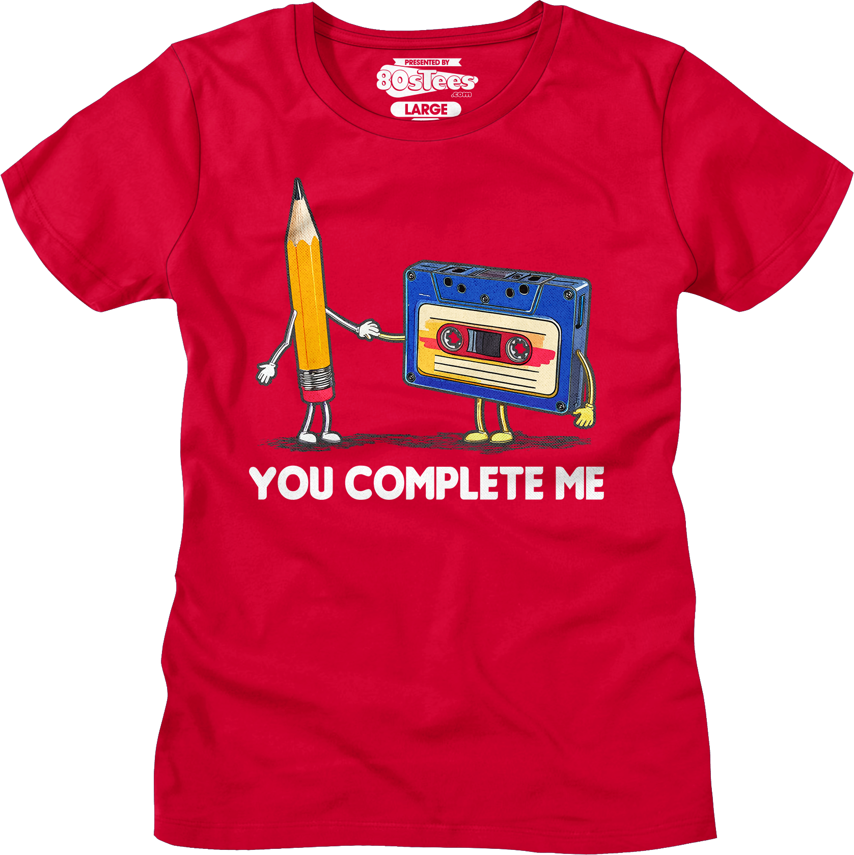 Womens You Complete Me Pencil & Cassette Shirt Hoodie, Sweatshirt | CiraTrend.com (Image 4)