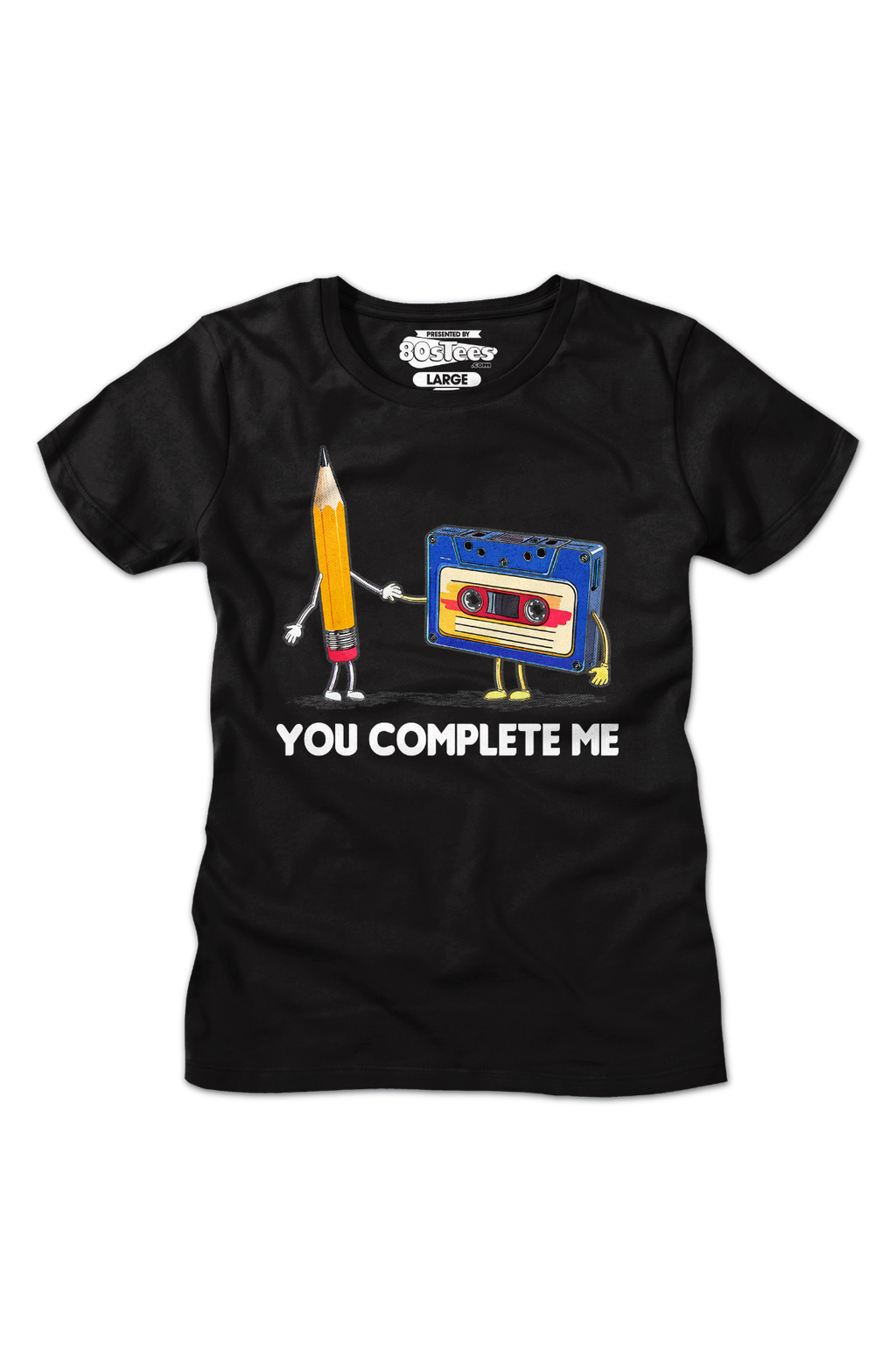 Womens You Complete Me Pencil & Cassette Shirt Hoodie, Sweatshirt | CiraTrend.com (Image 2)