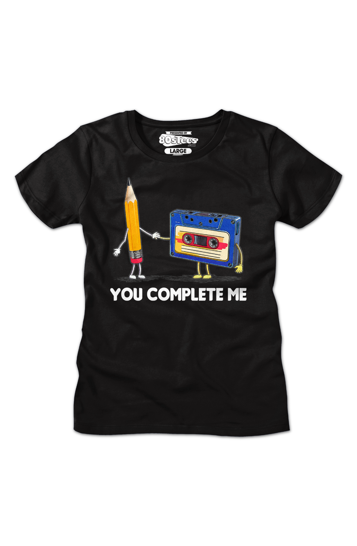Womens You Complete Me Pencil & Cassette Shirt Hoodie, Sweatshirt | CiraTrend.com (Image 2)