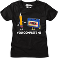 Womens You Complete Me Pencil & Cassette Shirt Hoodie, Sweatshirt | CiraTrend.com (Image 1)