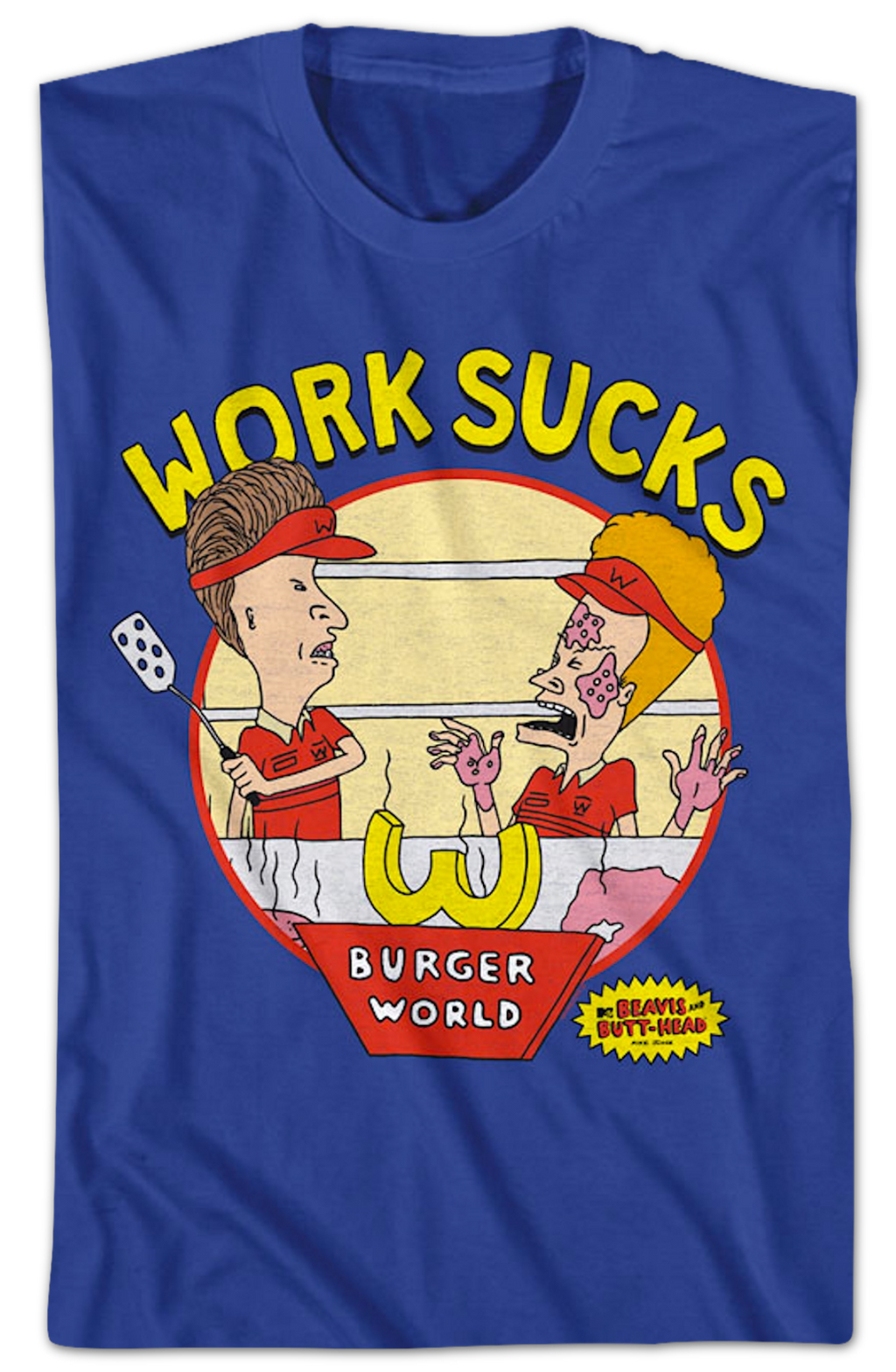 Work Sucks Beavis And Butt-Head T-Shirt Hoodie, Sweatshirt | CiraTrend.com (Image 2)