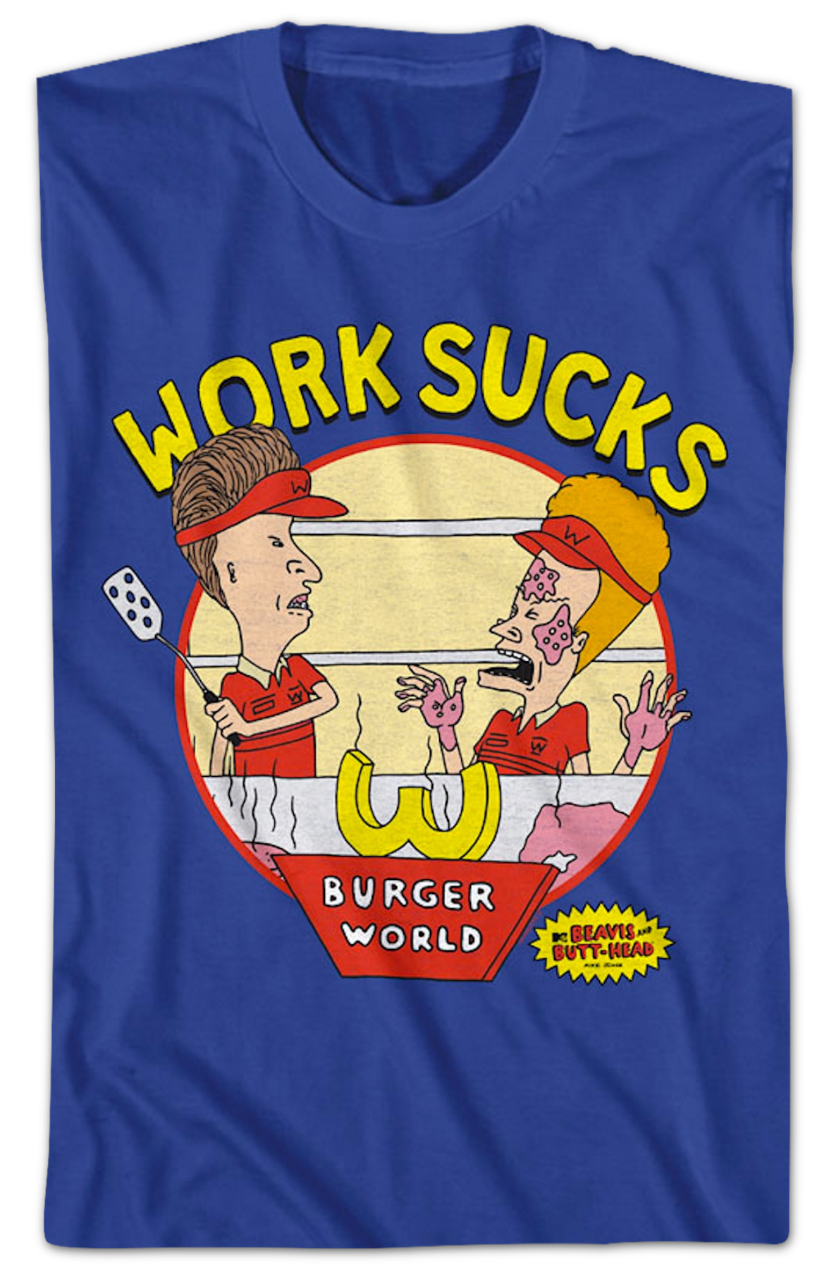 Work Sucks Beavis And Butt-Head T-Shirt Hoodie, Sweatshirt | CiraTrend.com (Image 2)
