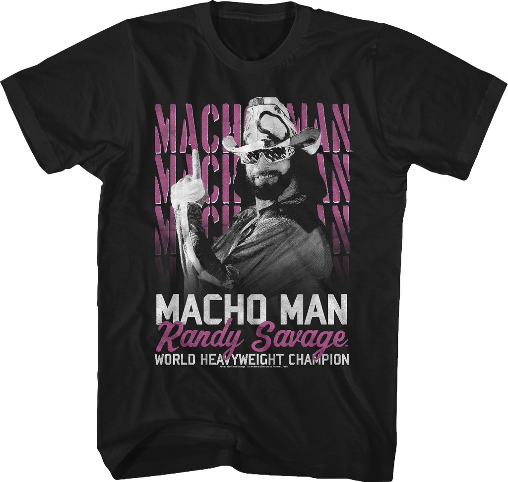 World Heavyweight Champion Macho Man Randy Savage T-Shirt Hoodie, Sweatshirt | CiraTrend.com (Image 1)