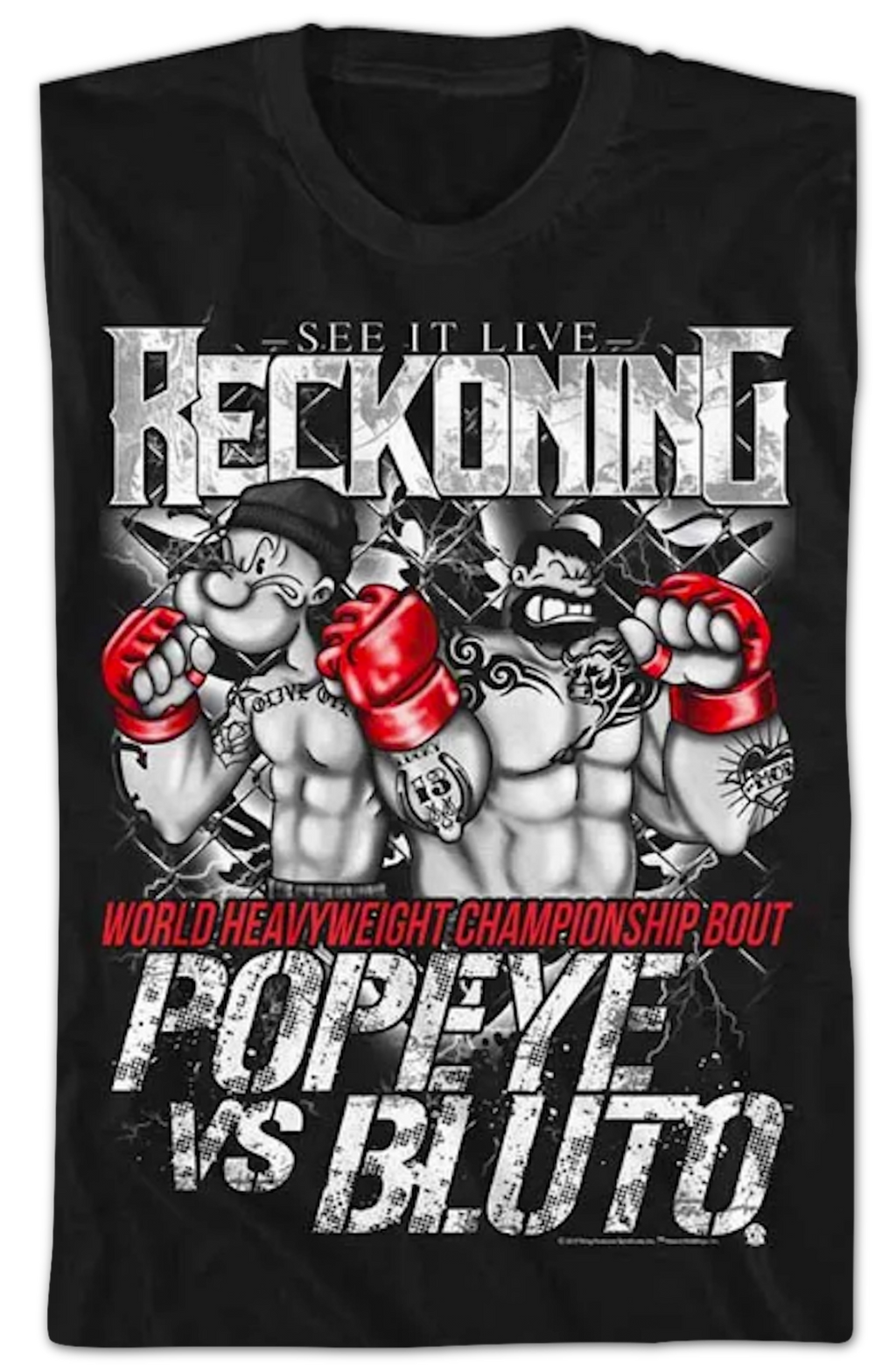 World Heavyweight Championship Bout Popeye T-Shirt Hoodie, Sweatshirt | CiraTrend.com (Image 2)
