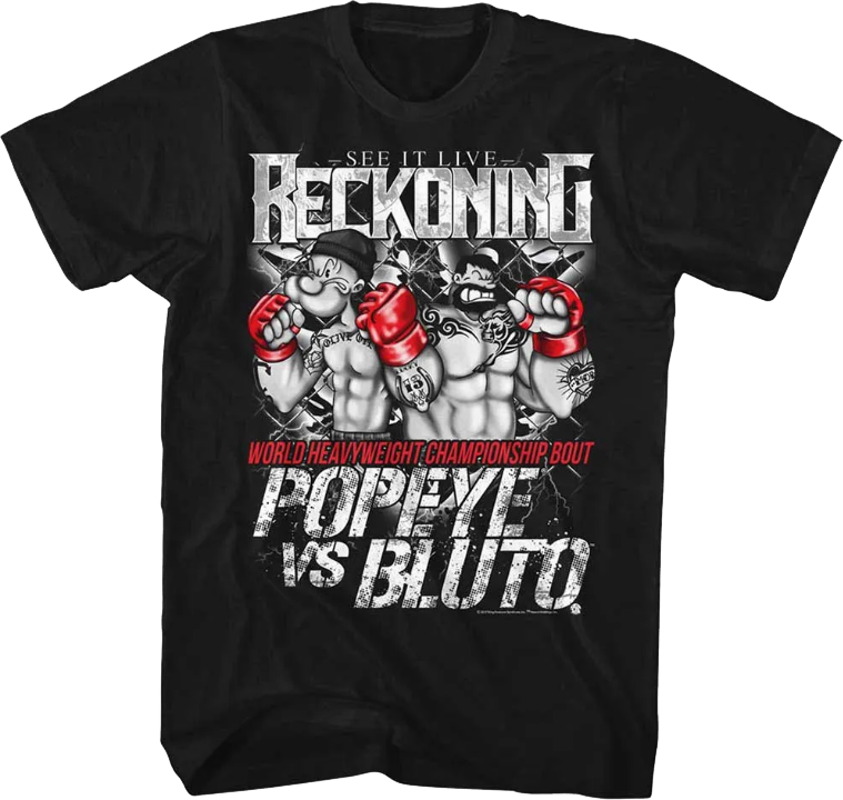 World Heavyweight Championship Bout Popeye T-Shirt Hoodie, Sweatshirt | CiraTrend.com (Image 1)
