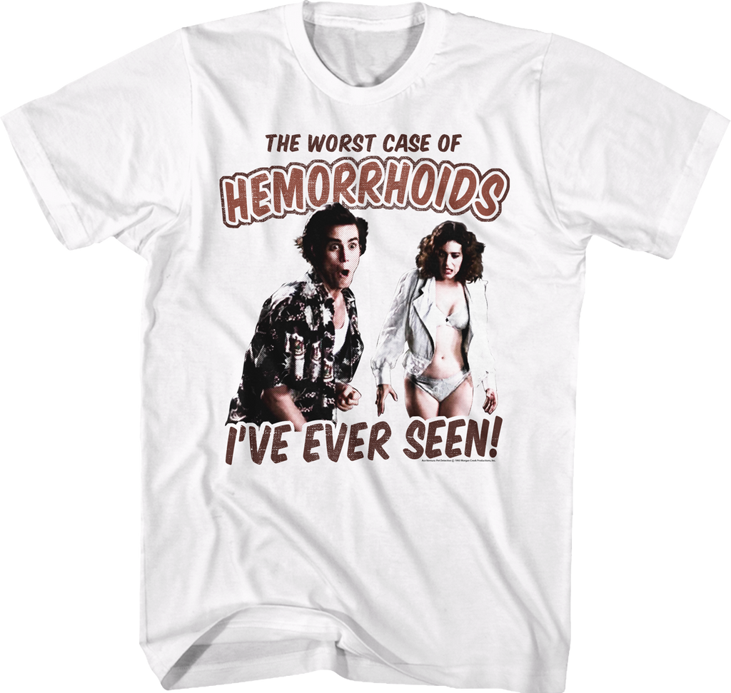 Worst Case Of Hemorrhoids Ace Ventura T-Shirt Hoodie, Sweatshirt | CiraTrend.com (Image 1)