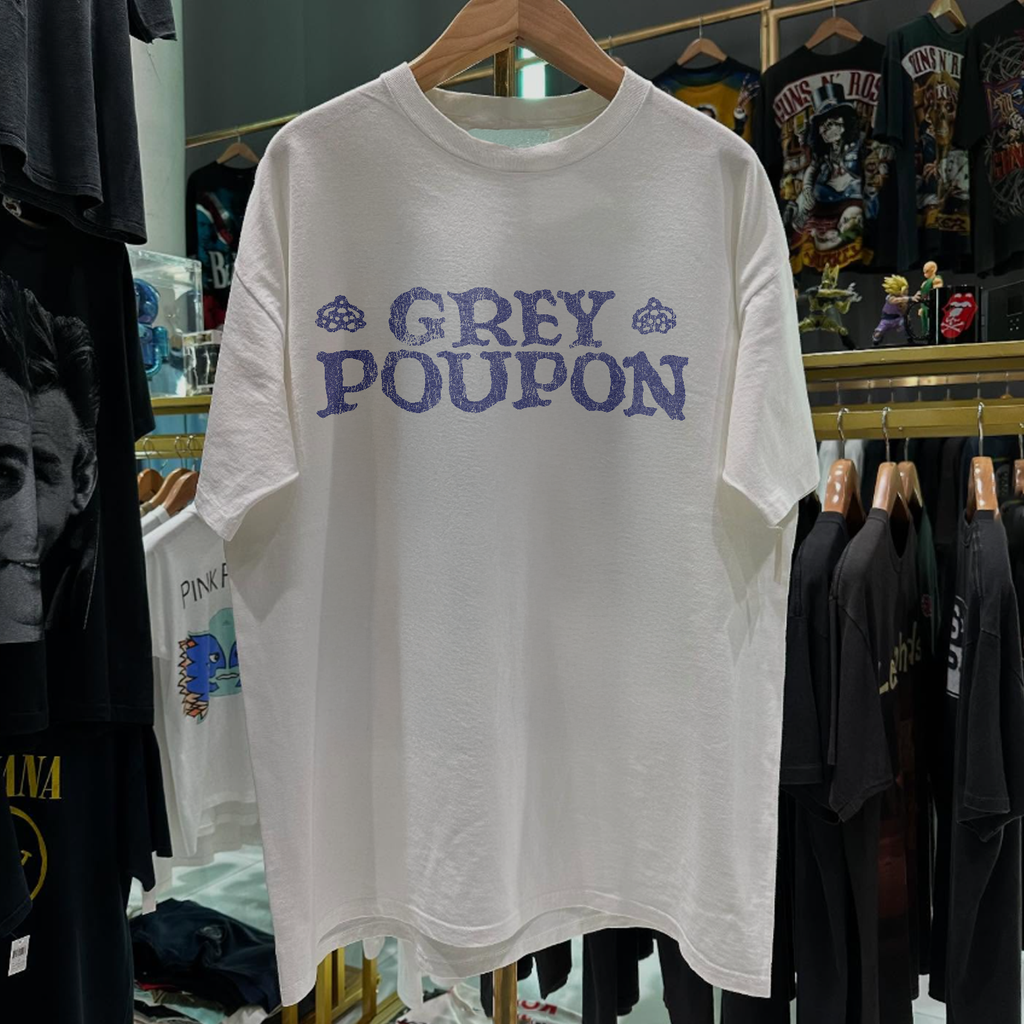 90s GREY POUPON MUSTARD PROMO RARE WASHED WHITE T-SHIRT